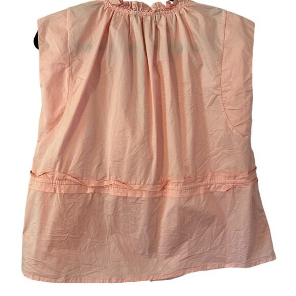 Strut‎ & Bolt Tie Front Sleeveless Blouse Preppy Flirty Lightweight Pink Size S - Picture 2 of 5